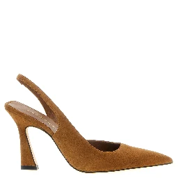 Brown Goatskin High Heel Pumps