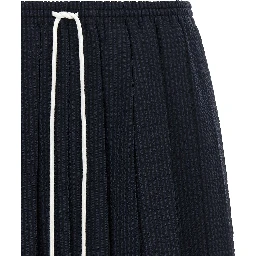 Blue Wool Long Skirt