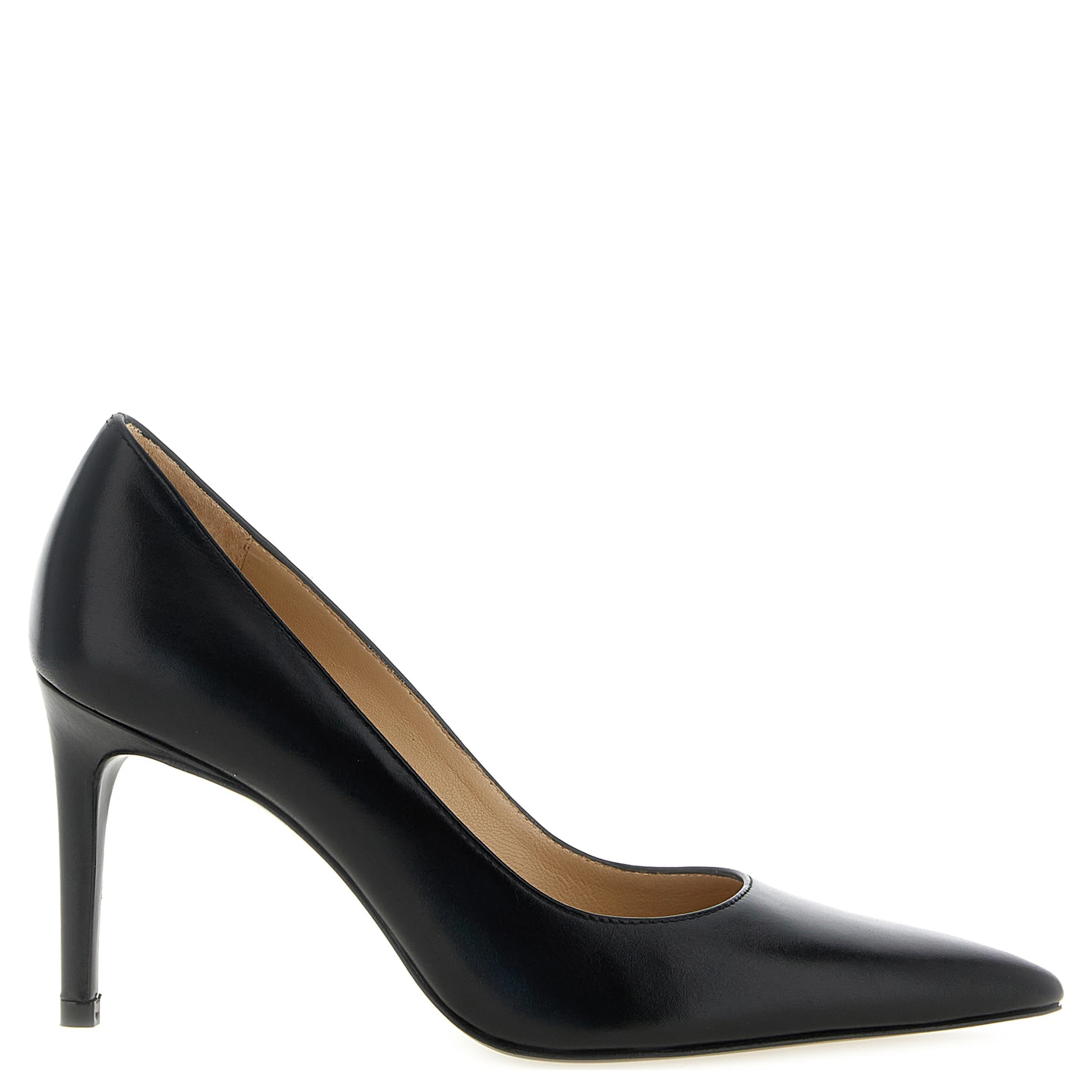 Black Calfskin High Heel Pumps