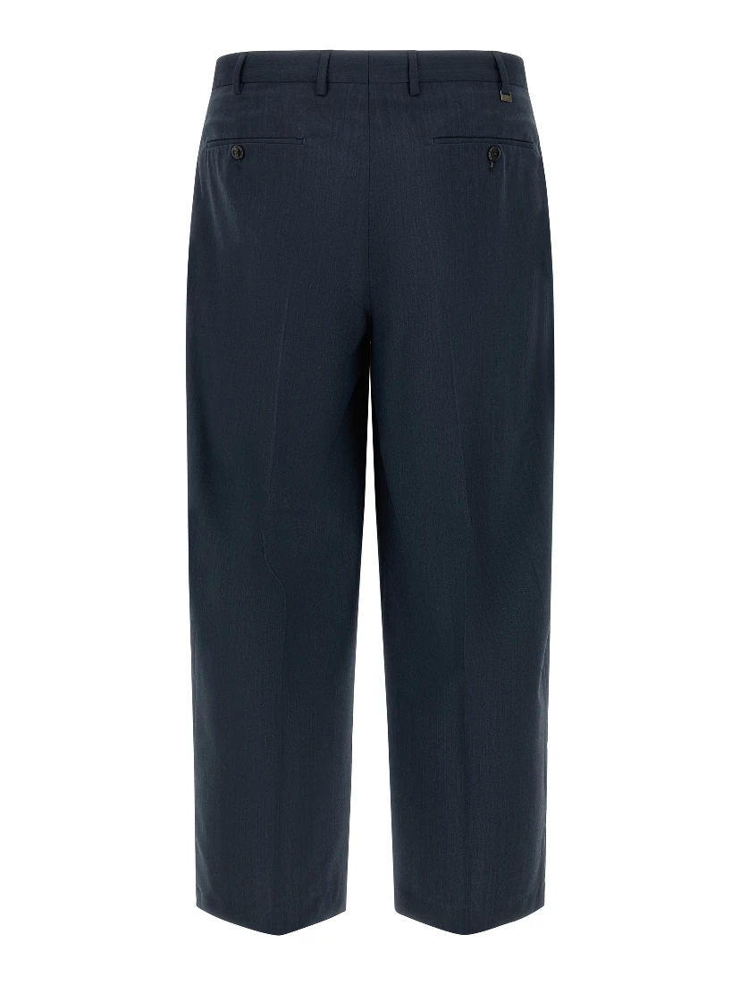 Blue Virgin Wool Dress Pants