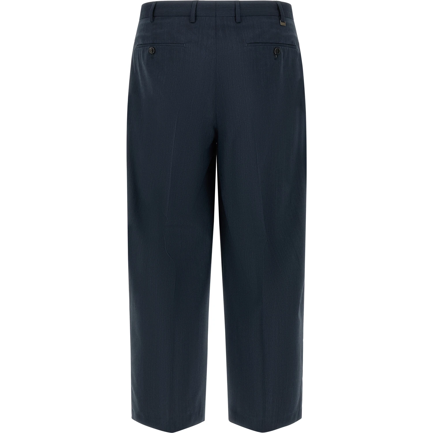 Blue Virgin Wool Dress Pants