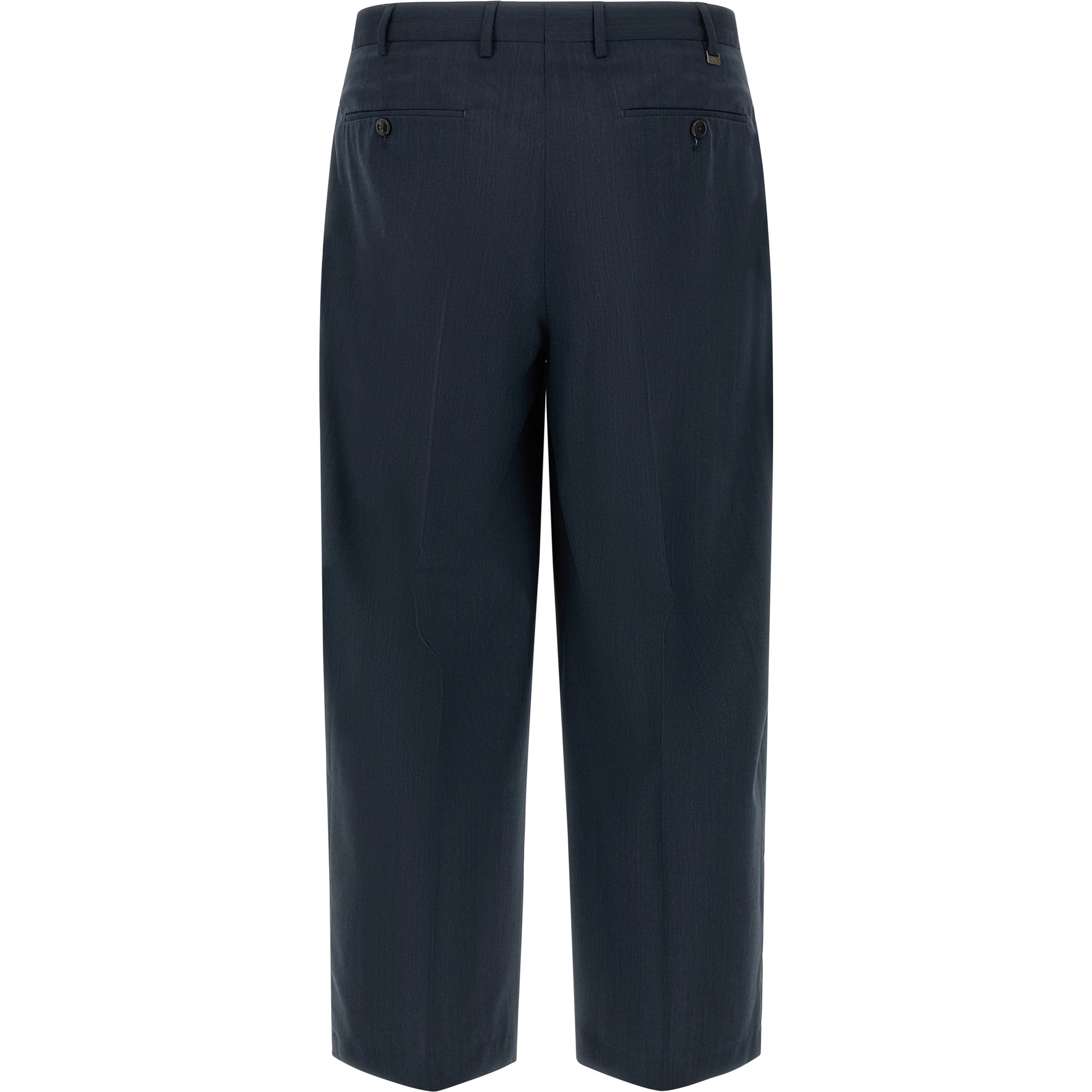 Blue Virgin Wool Dress Pants