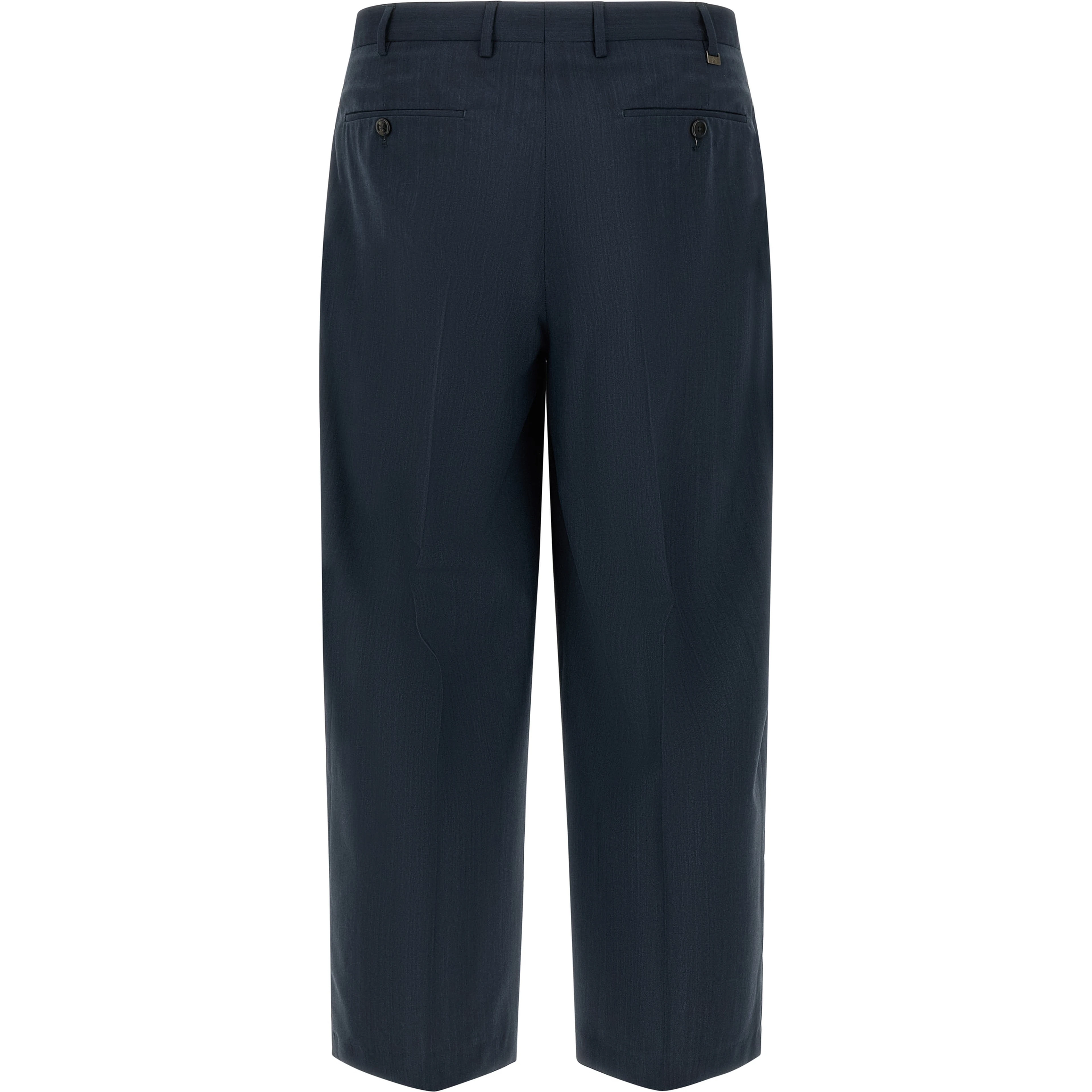 Blue Virgin Wool Dress Pants