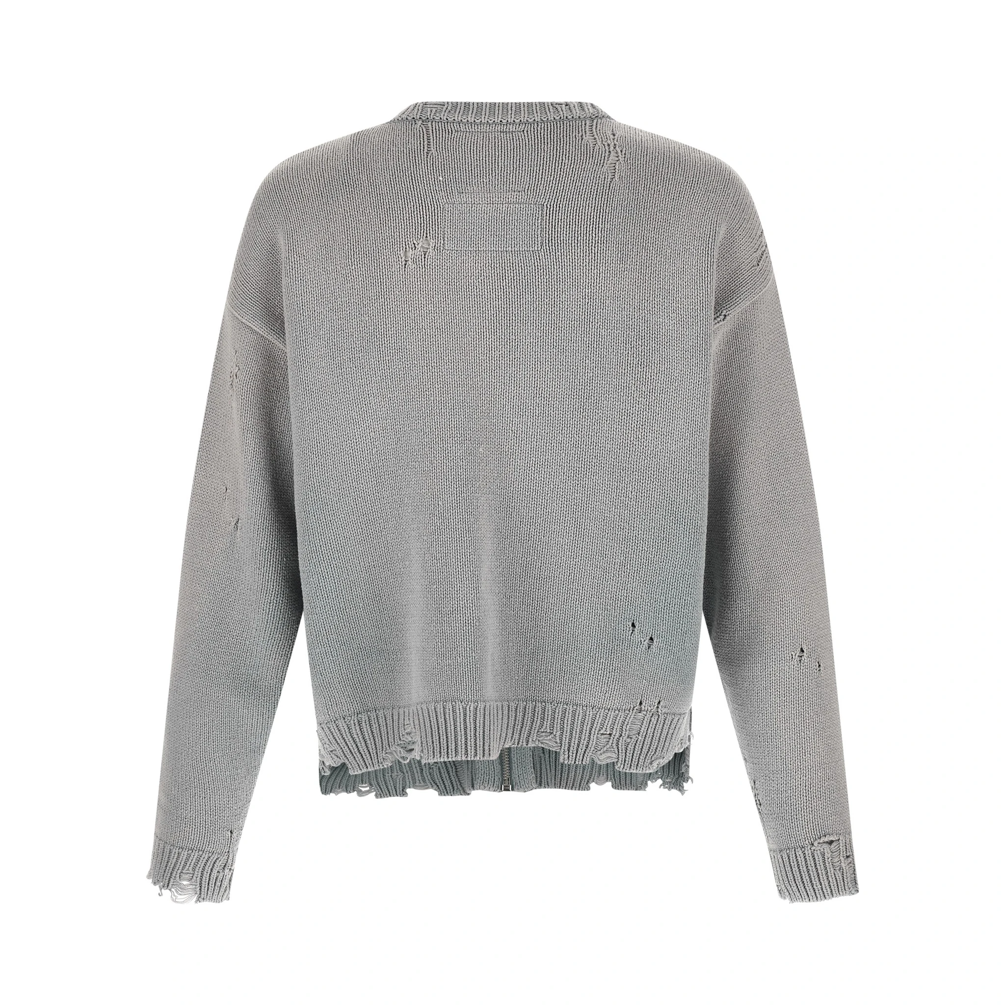 Gray Cotton Cardigan