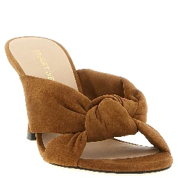 Brown Polyethylene Stiletto Heel Sandals