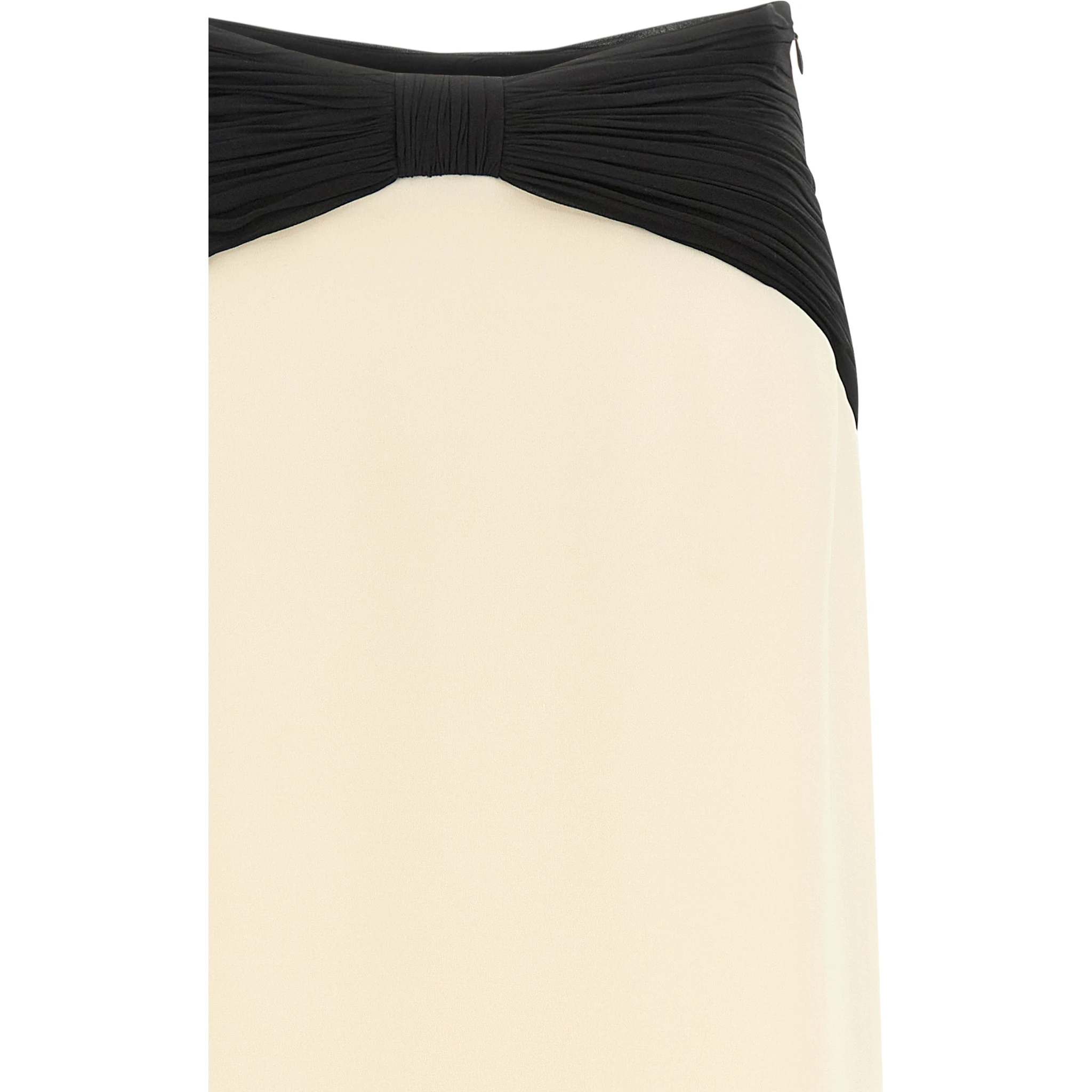 Bicolor Silk Mini Skirt