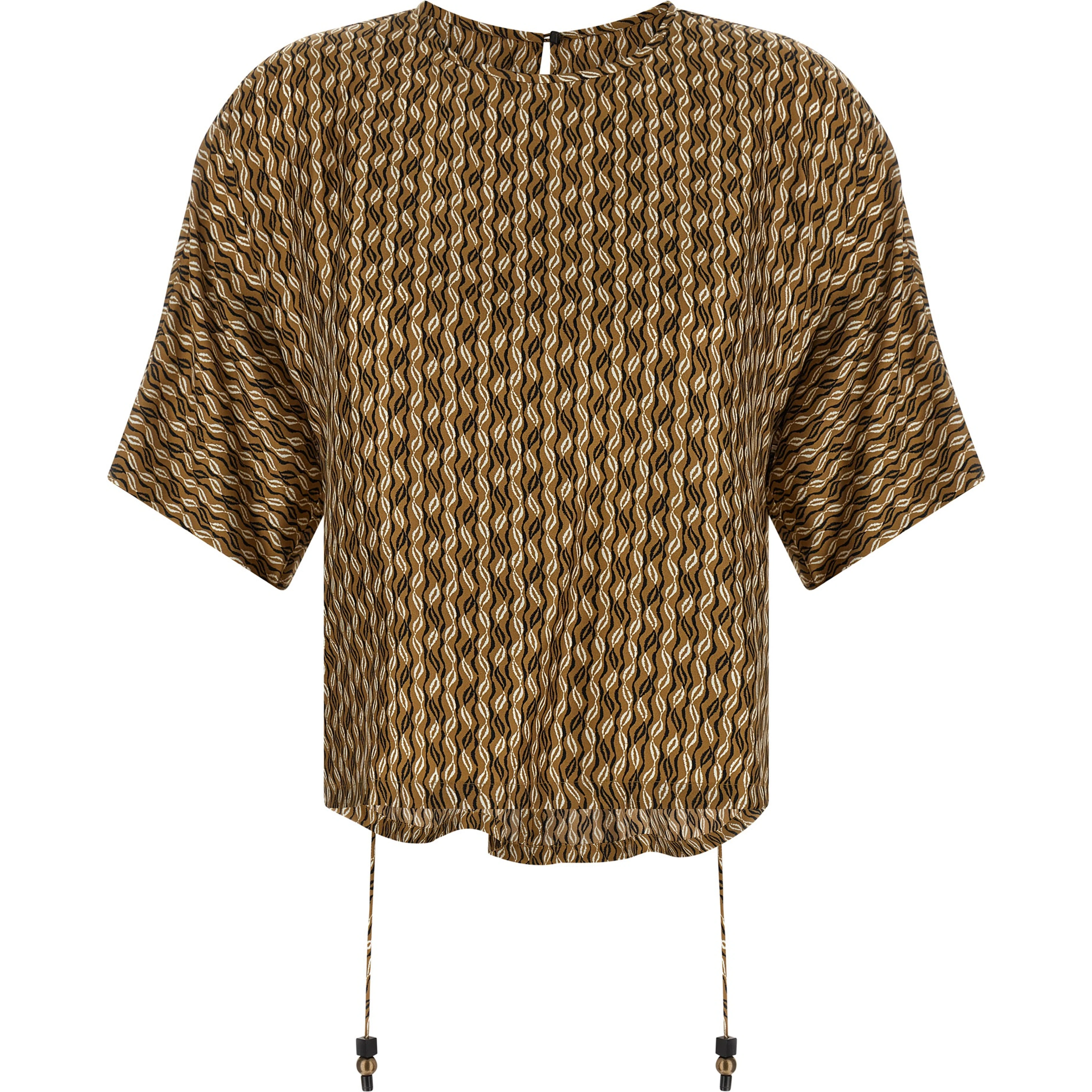 Brown Silk Blouse