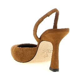 Brown Goatskin High Heel Pumps