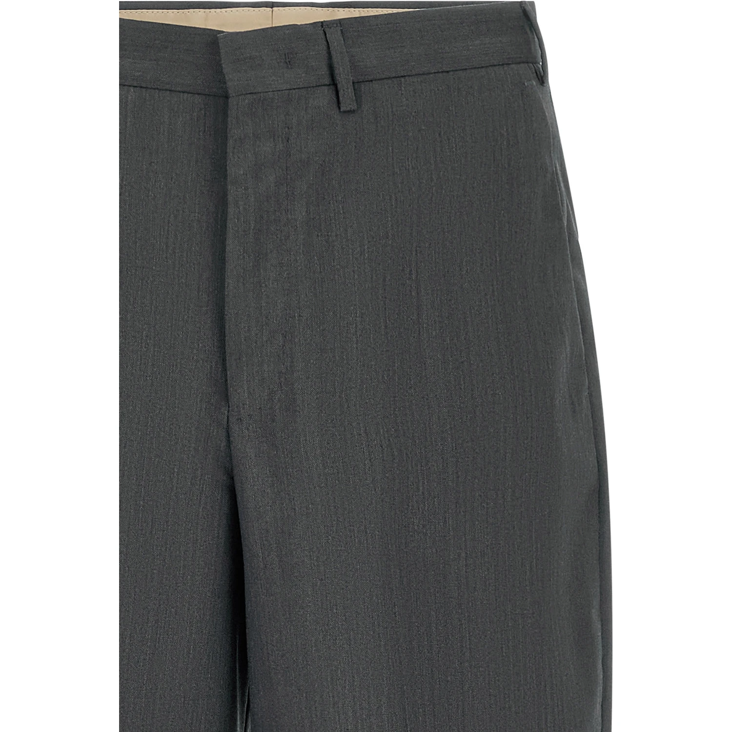 Gray Virgin Wool Dress Pants