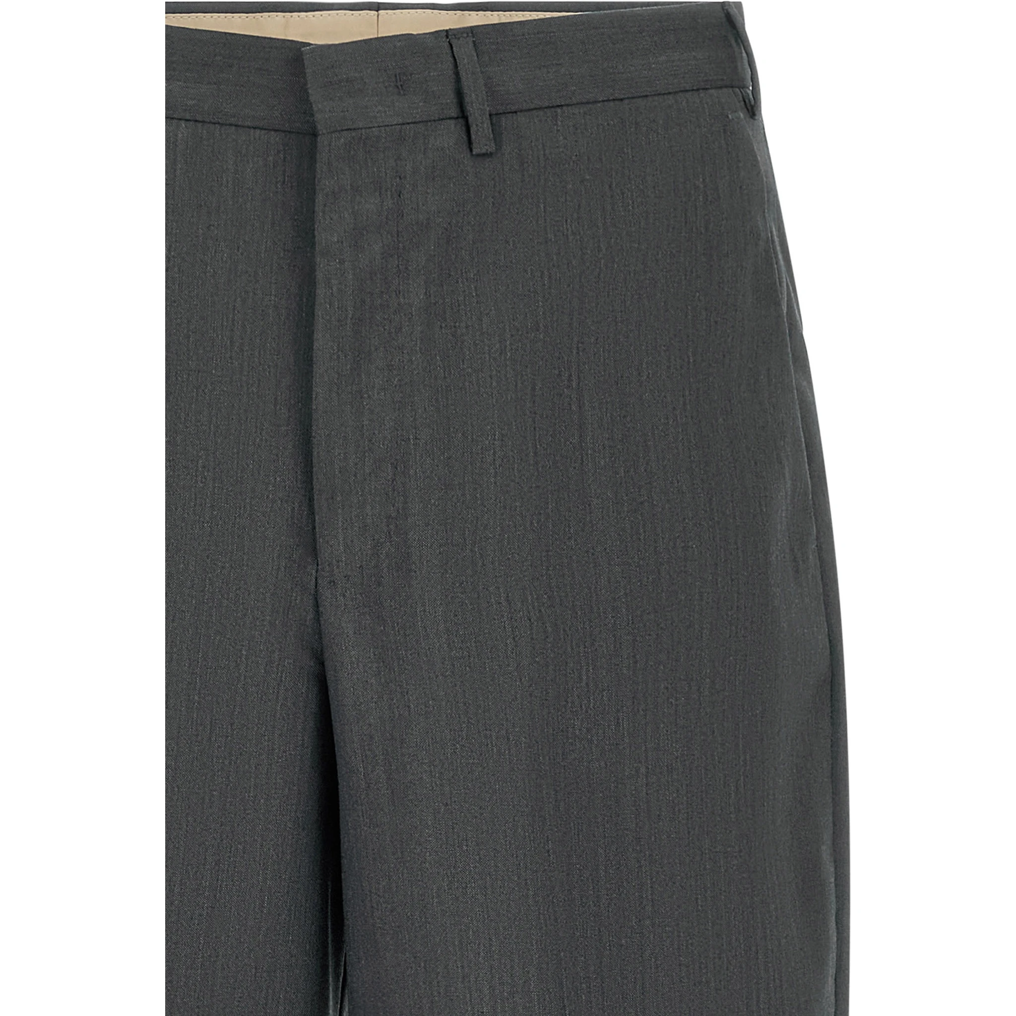 Gray Virgin Wool Dress Pants