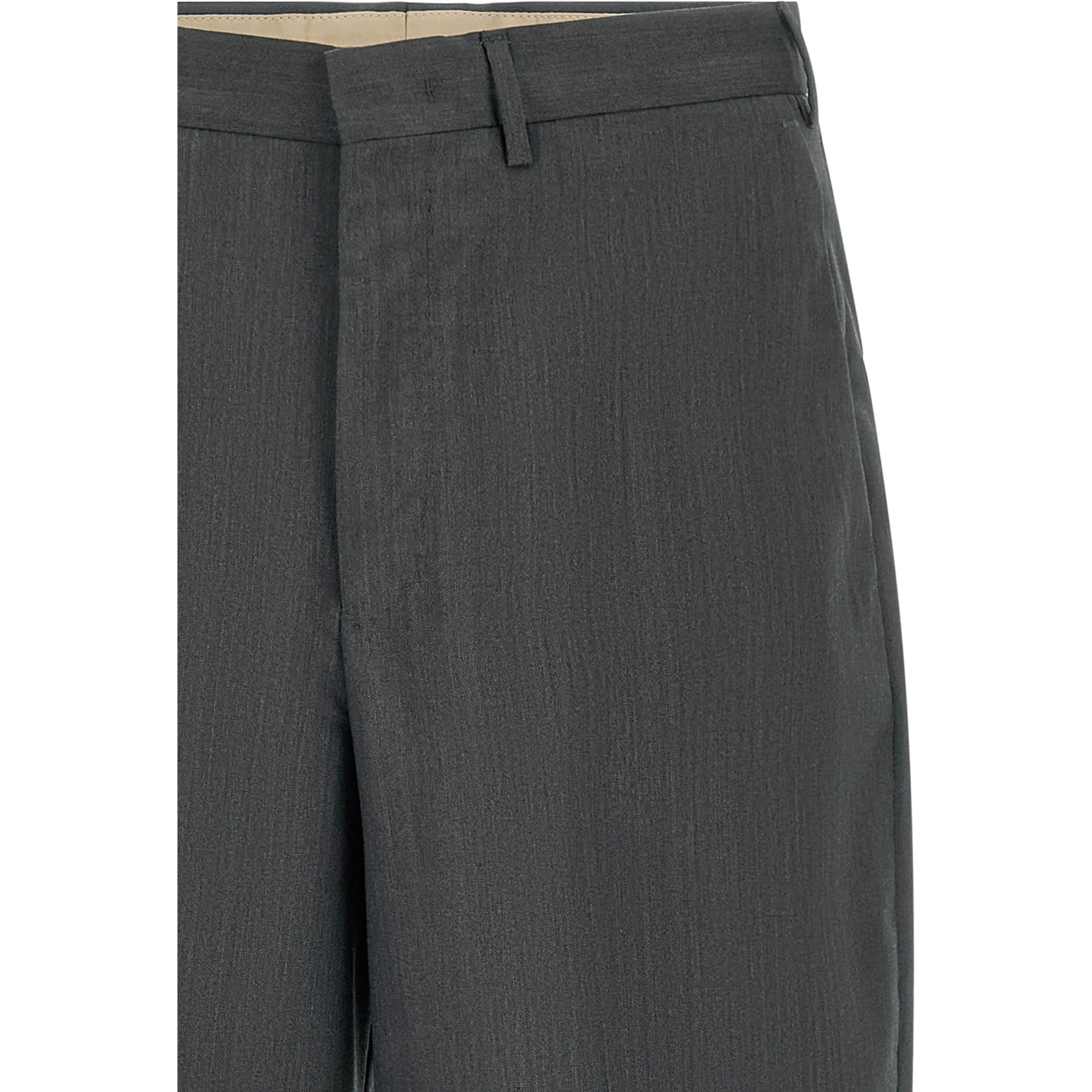 Gray Virgin Wool Dress Pants