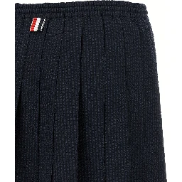Blue Wool Long Skirt