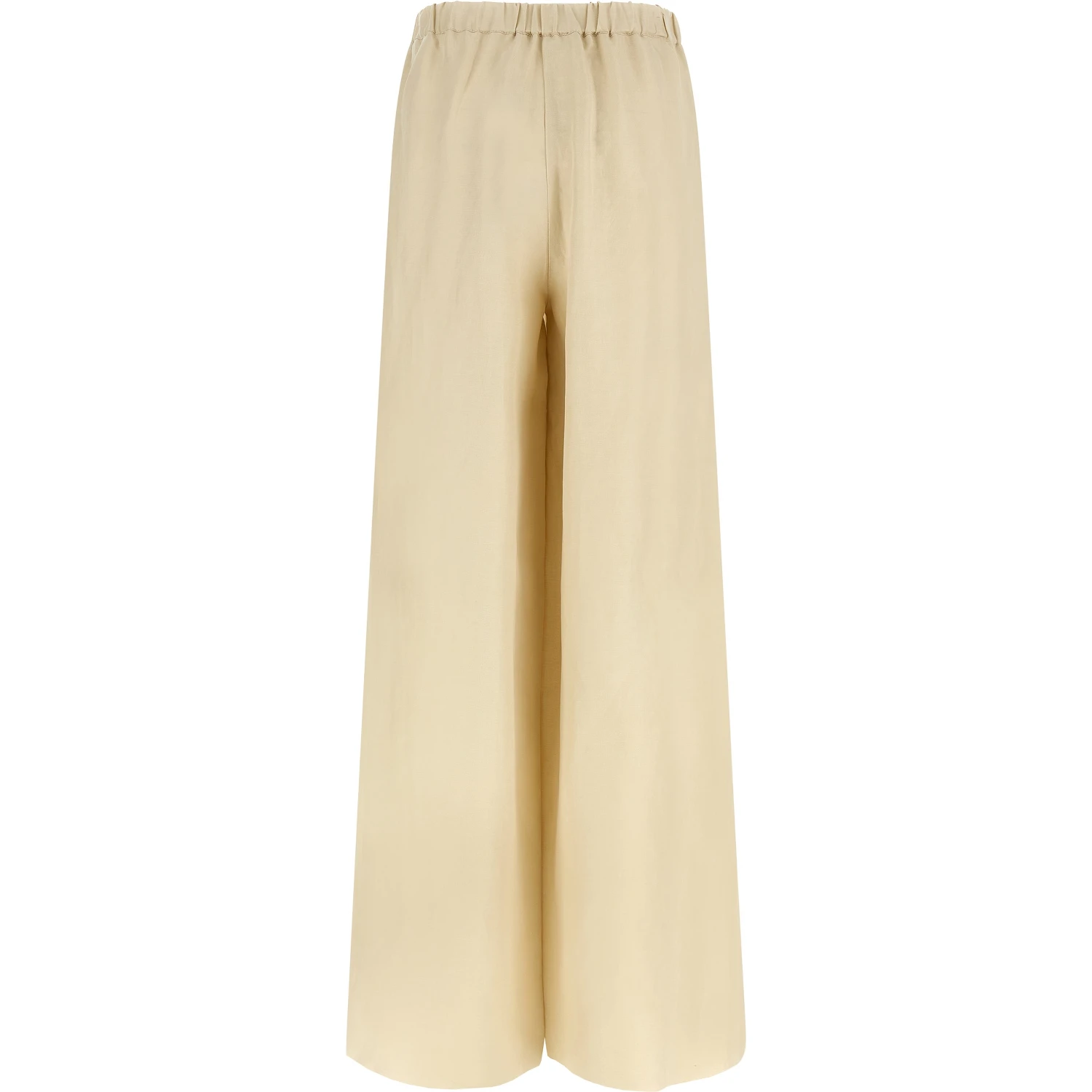 Beige Linen Casual Pants