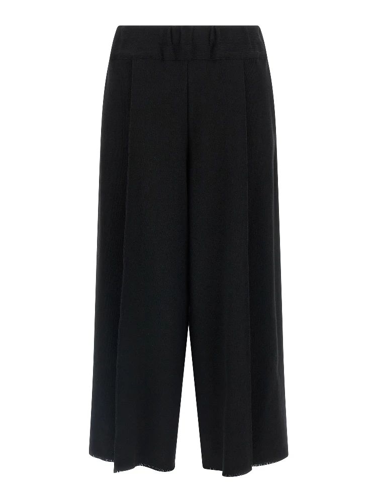 Black Cotton Casual Pants