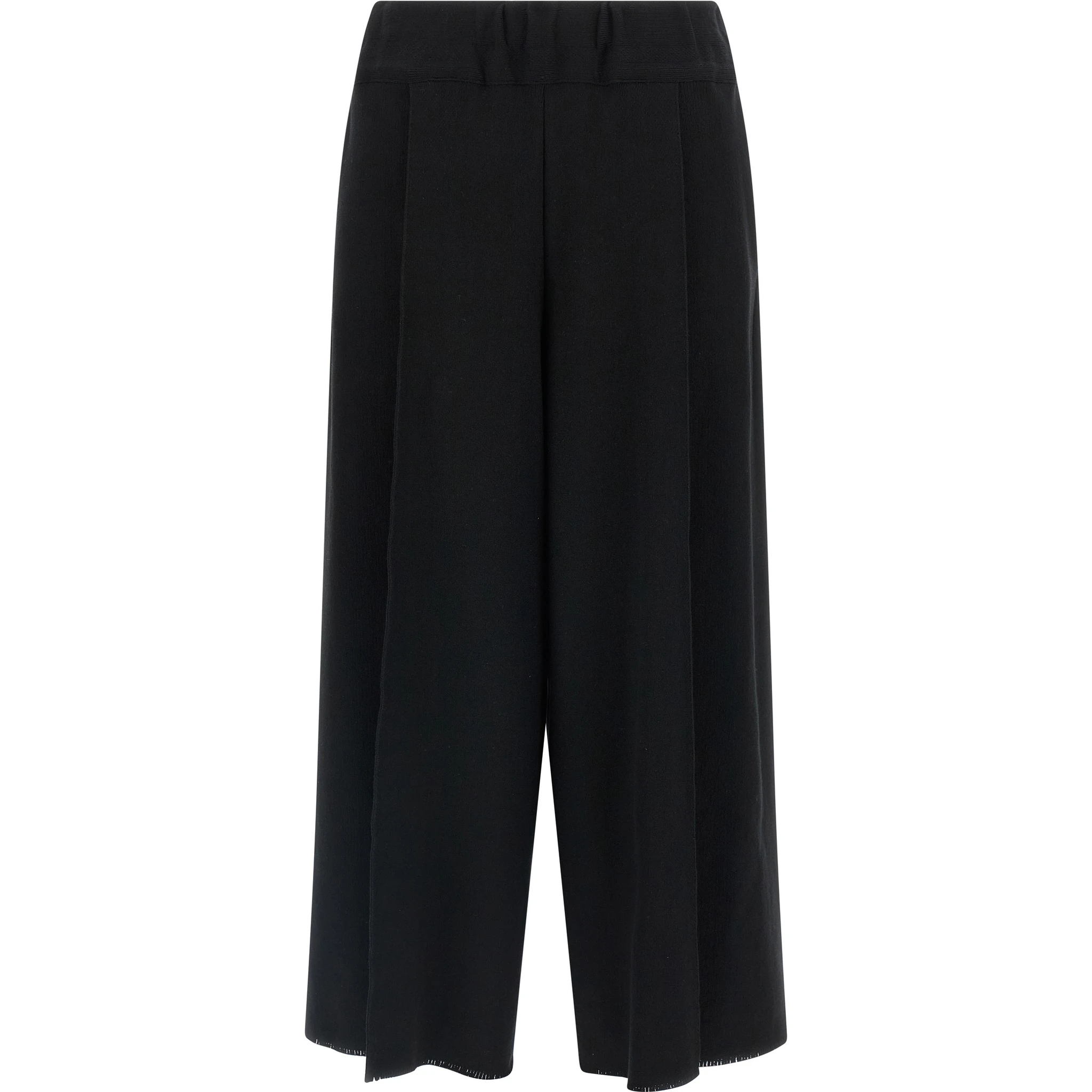 Black Cotton Casual Pants