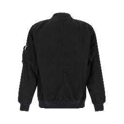 Black Nylon Bomber