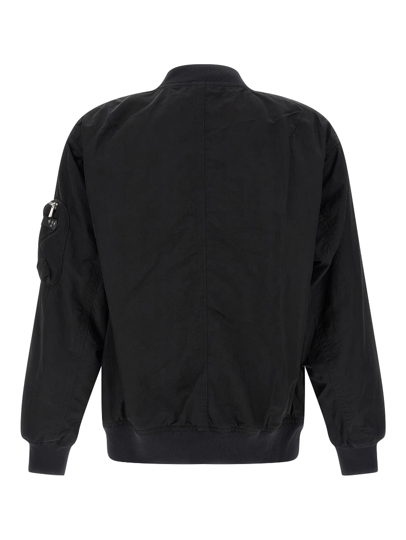 Black Nylon Bomber