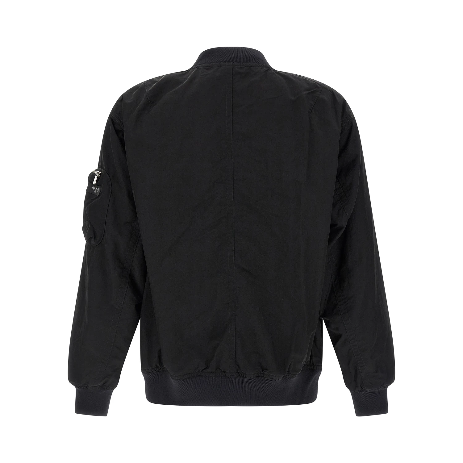 Black Nylon Bomber