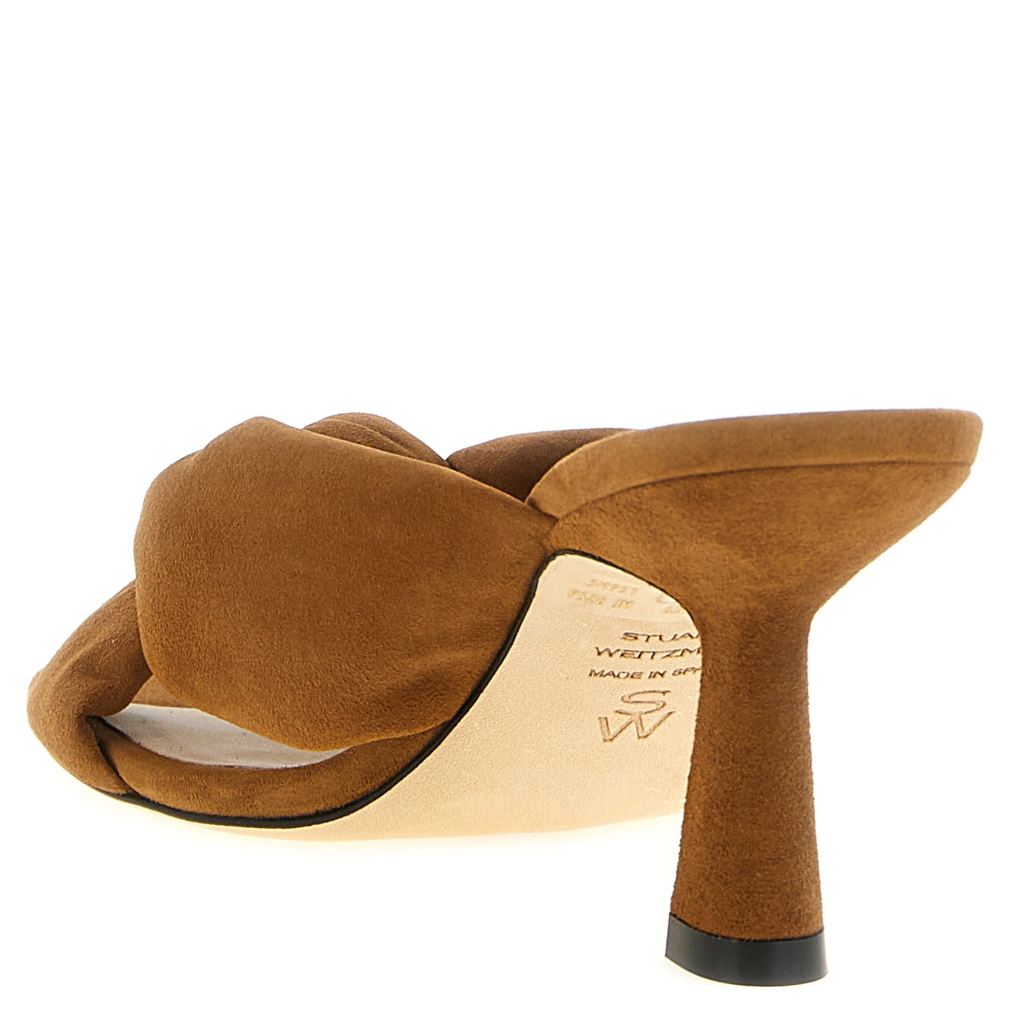 Brown Polyethylene Stiletto Heel Sandals