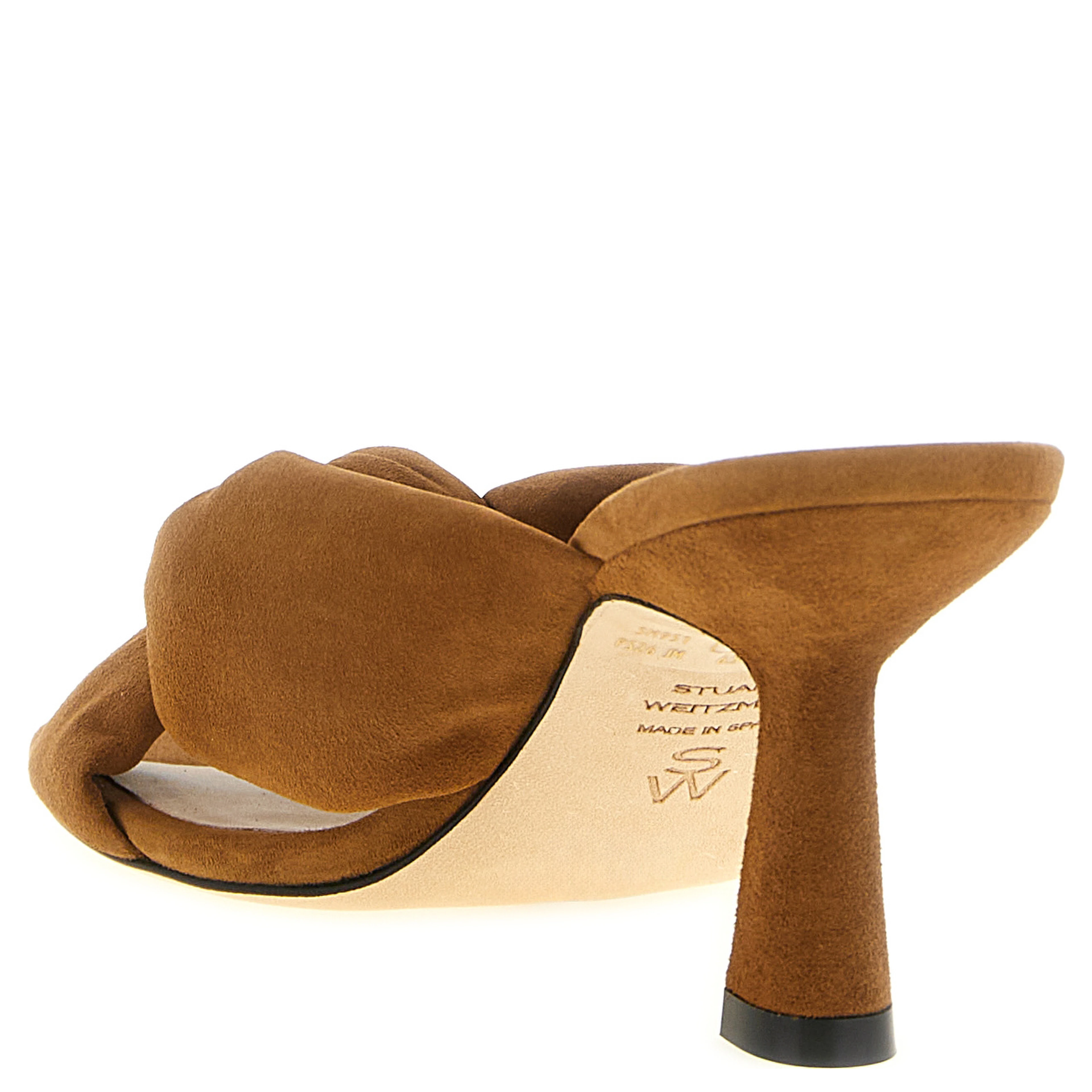 Brown Polyethylene Stiletto Heel Sandals