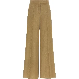 Beige Virgin Wool Dress Pants