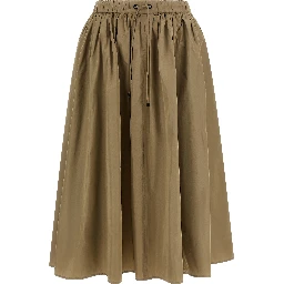 Bicolor Polyester Midi Skirt
