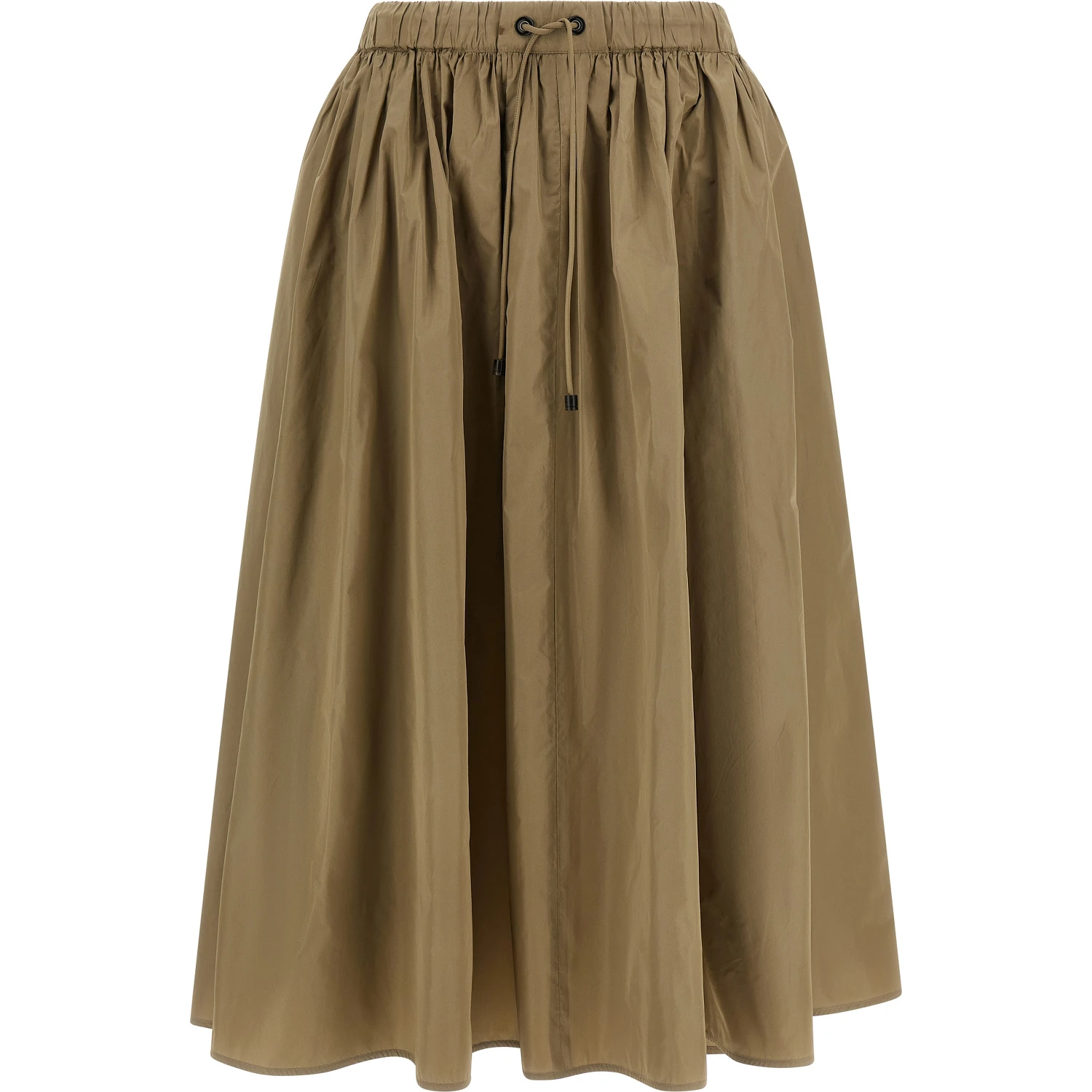 Bicolor Polyester Midi Skirt