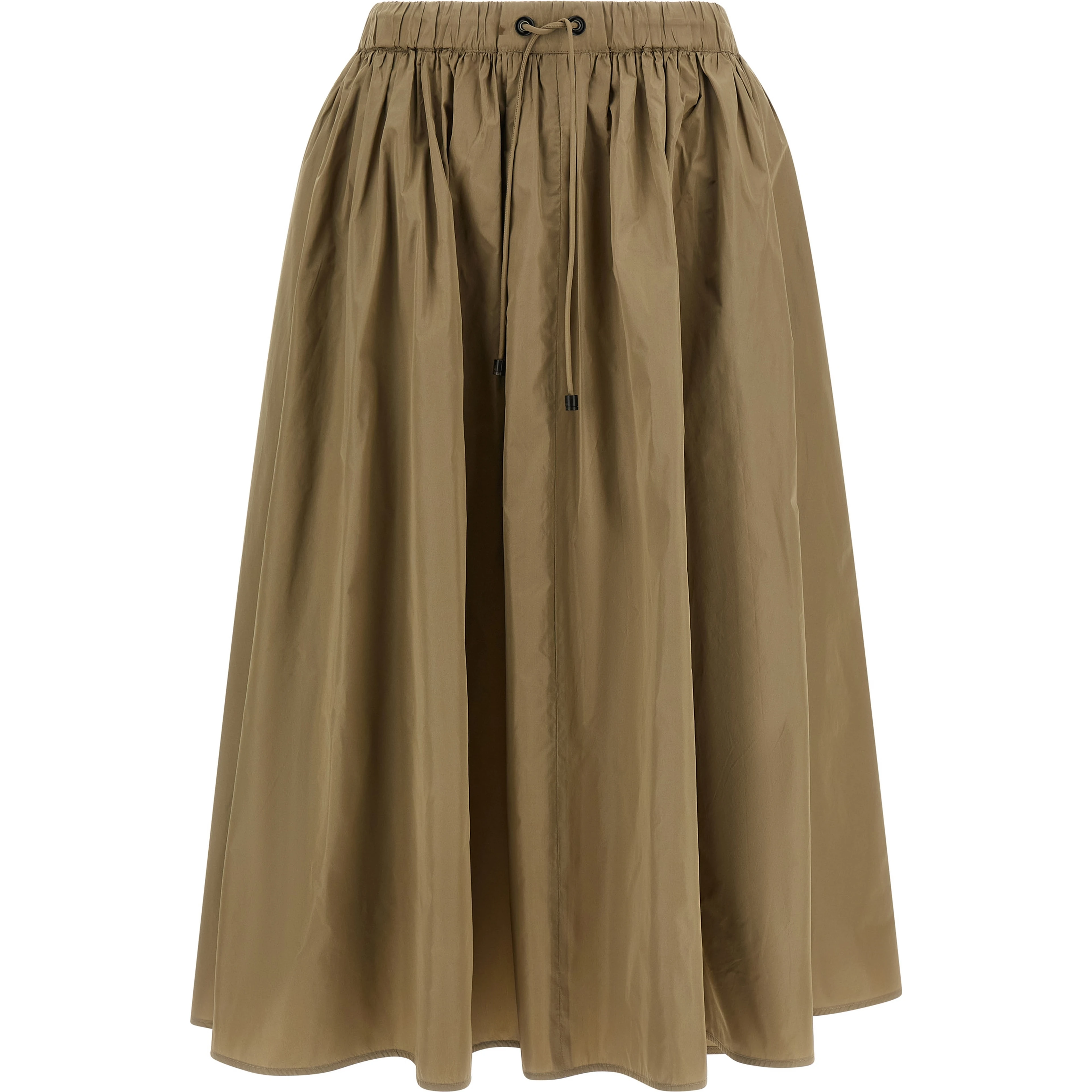 Bicolor Polyester Midi Skirt