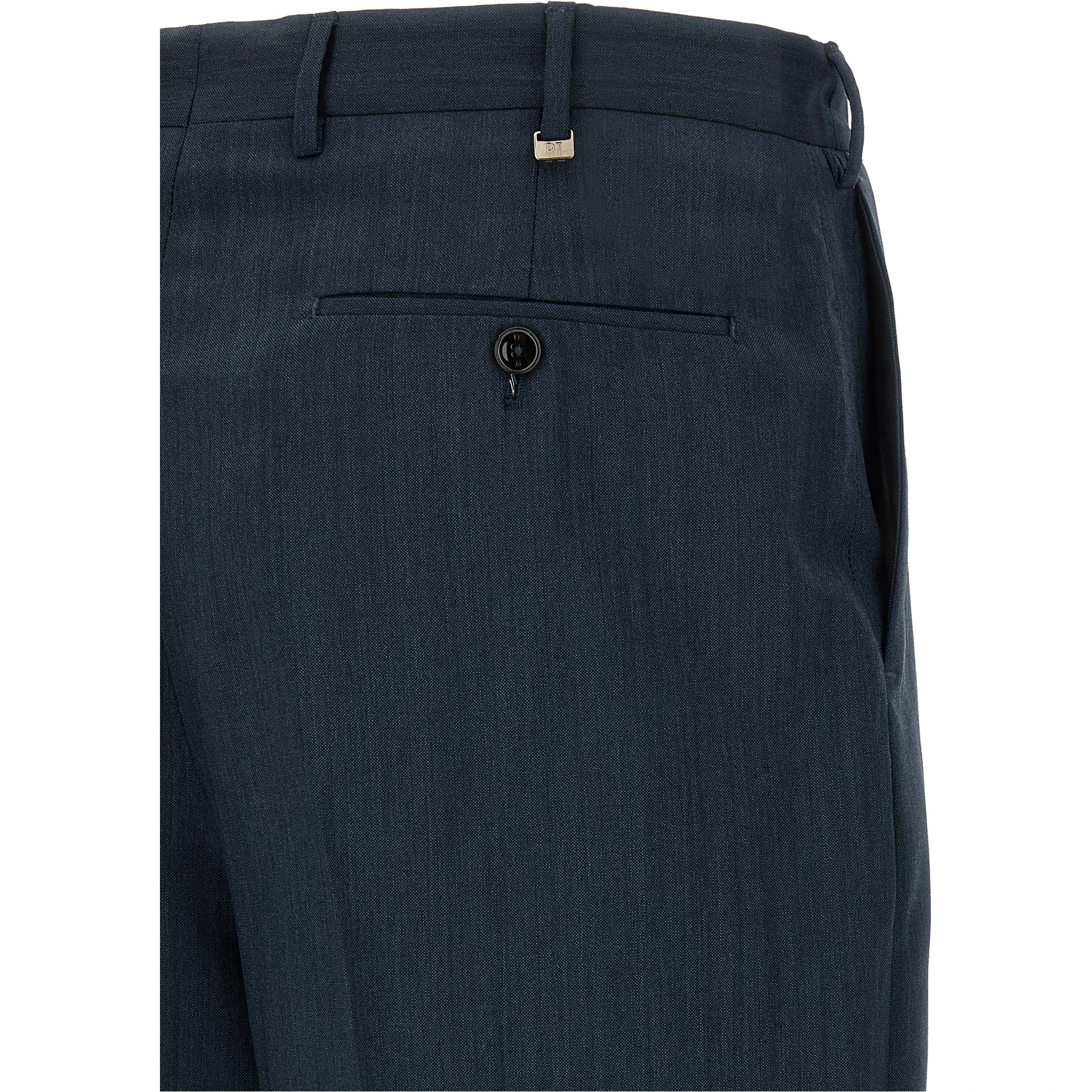 Blue Virgin Wool Dress Pants