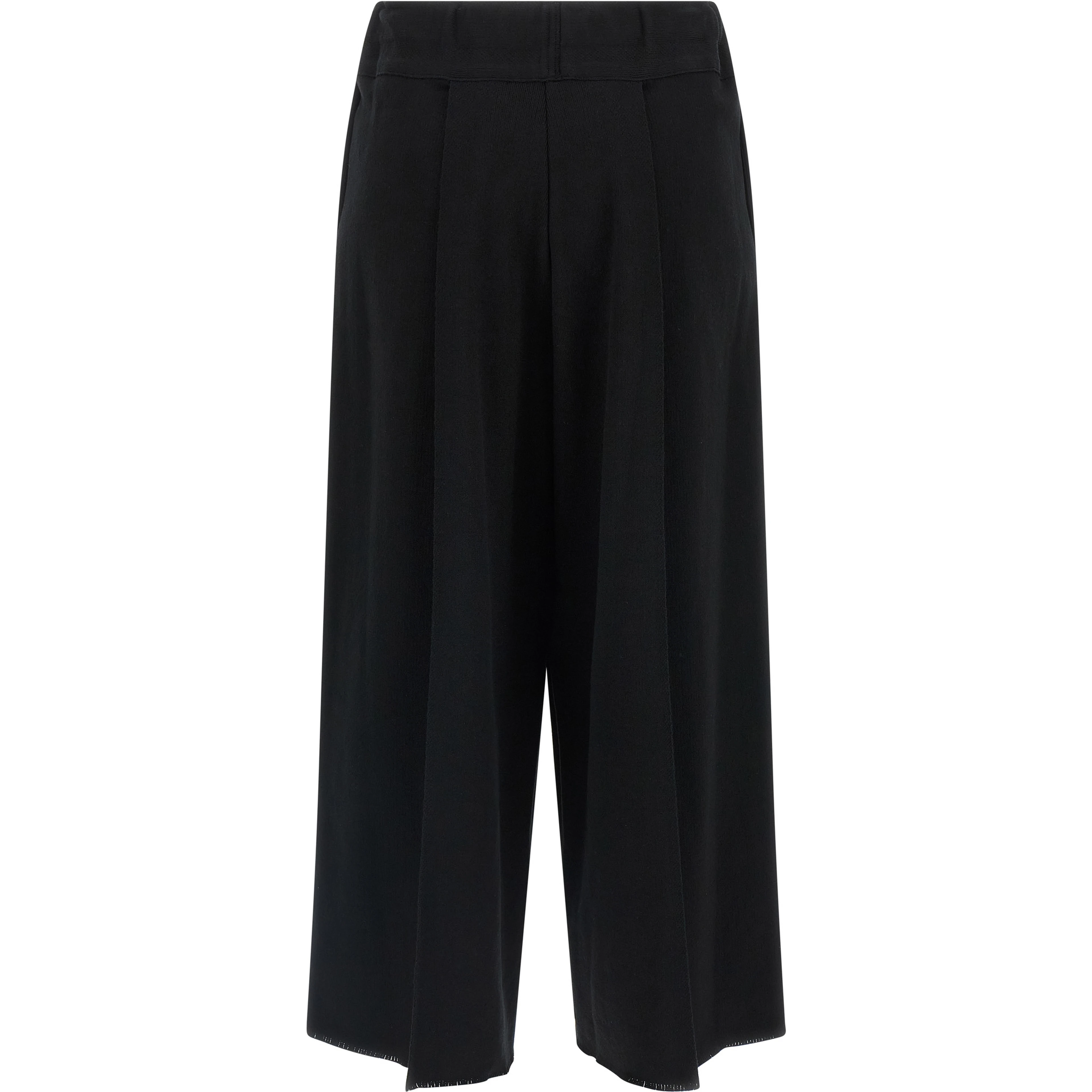 Black Cotton Casual Pants