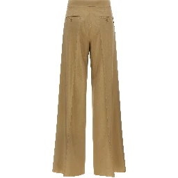 Beige Virgin Wool Dress Pants