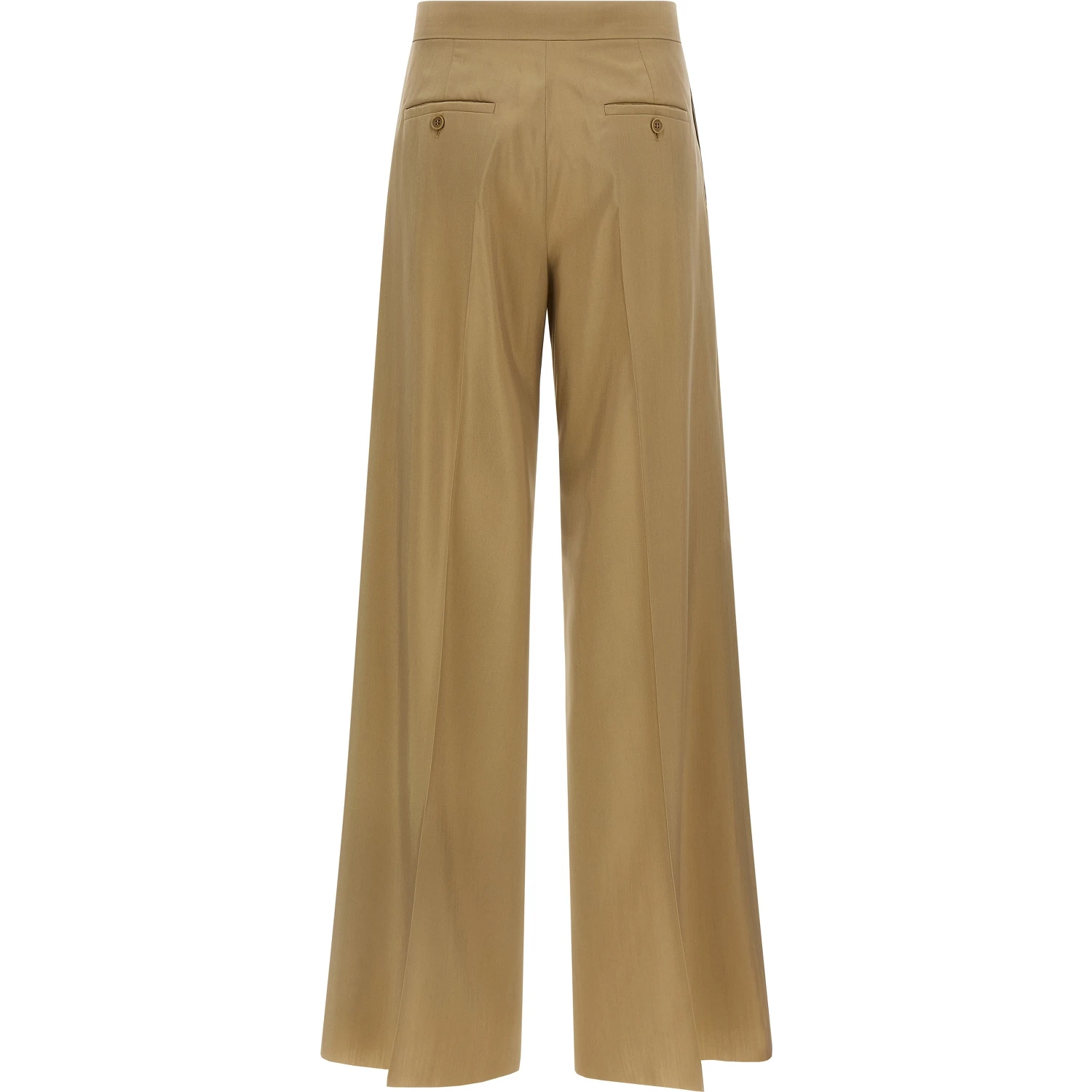 Beige Virgin Wool Dress Pants