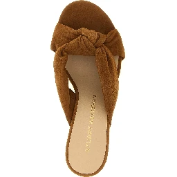 Brown Polyethylene Stiletto Heel Sandals