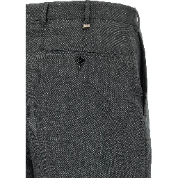 Gray Virgin Wool Dress Pants