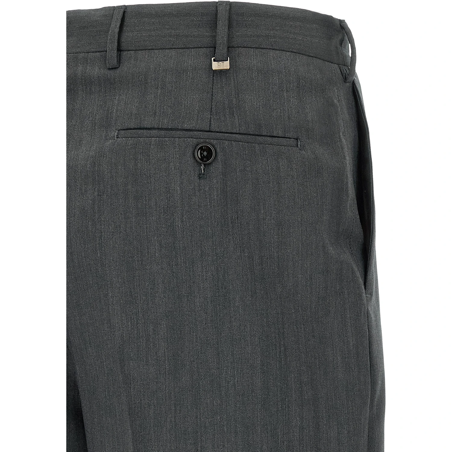 Gray Virgin Wool Dress Pants