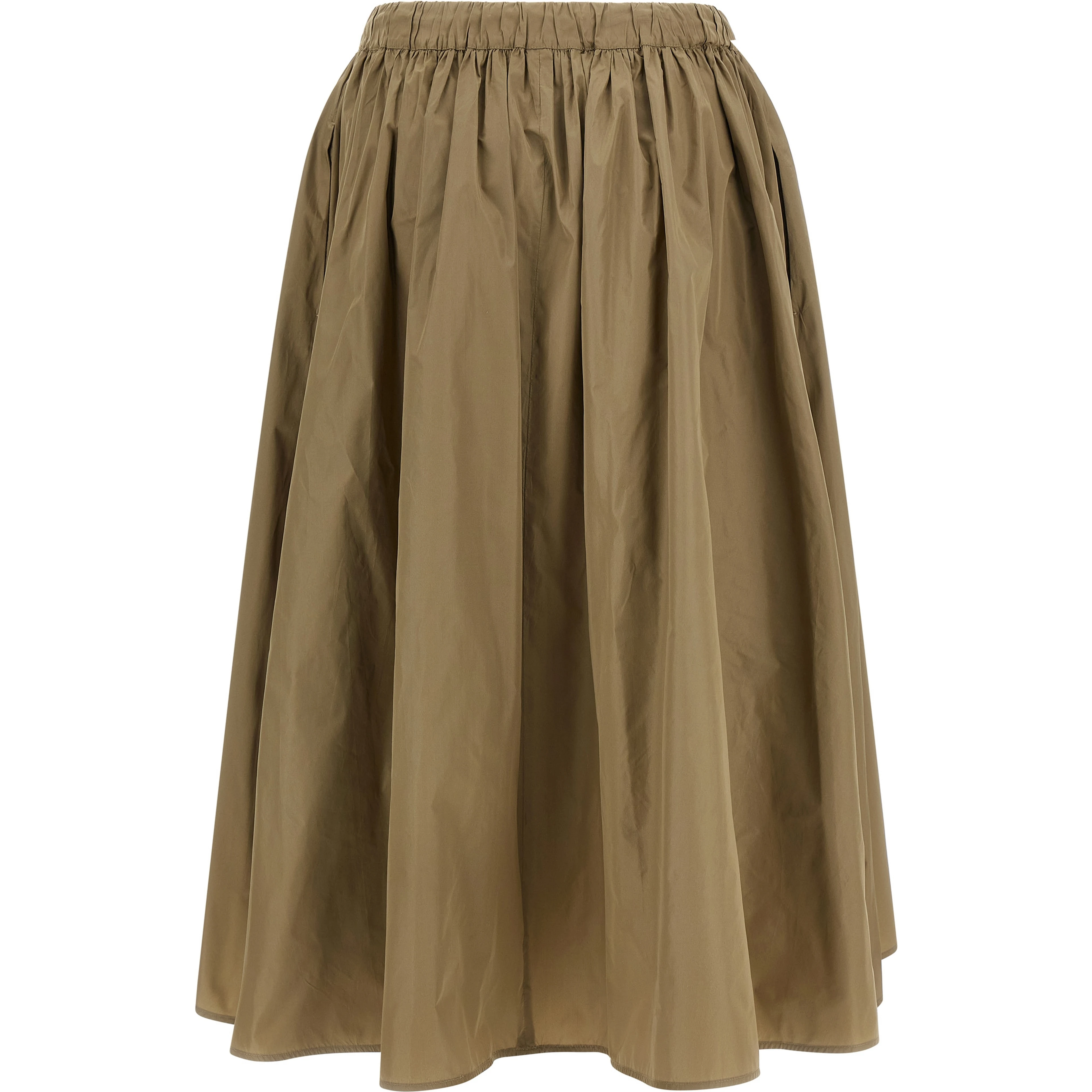 Bicolor Polyester Midi Skirt