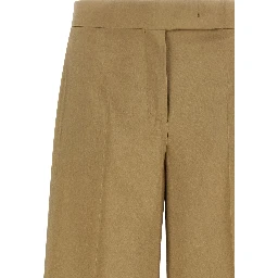 Beige Virgin Wool Dress Pants