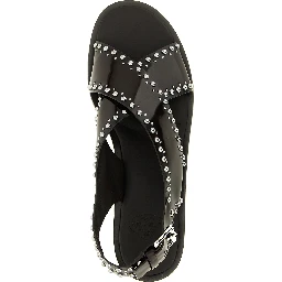 Brown Calfskin Flat Sandals