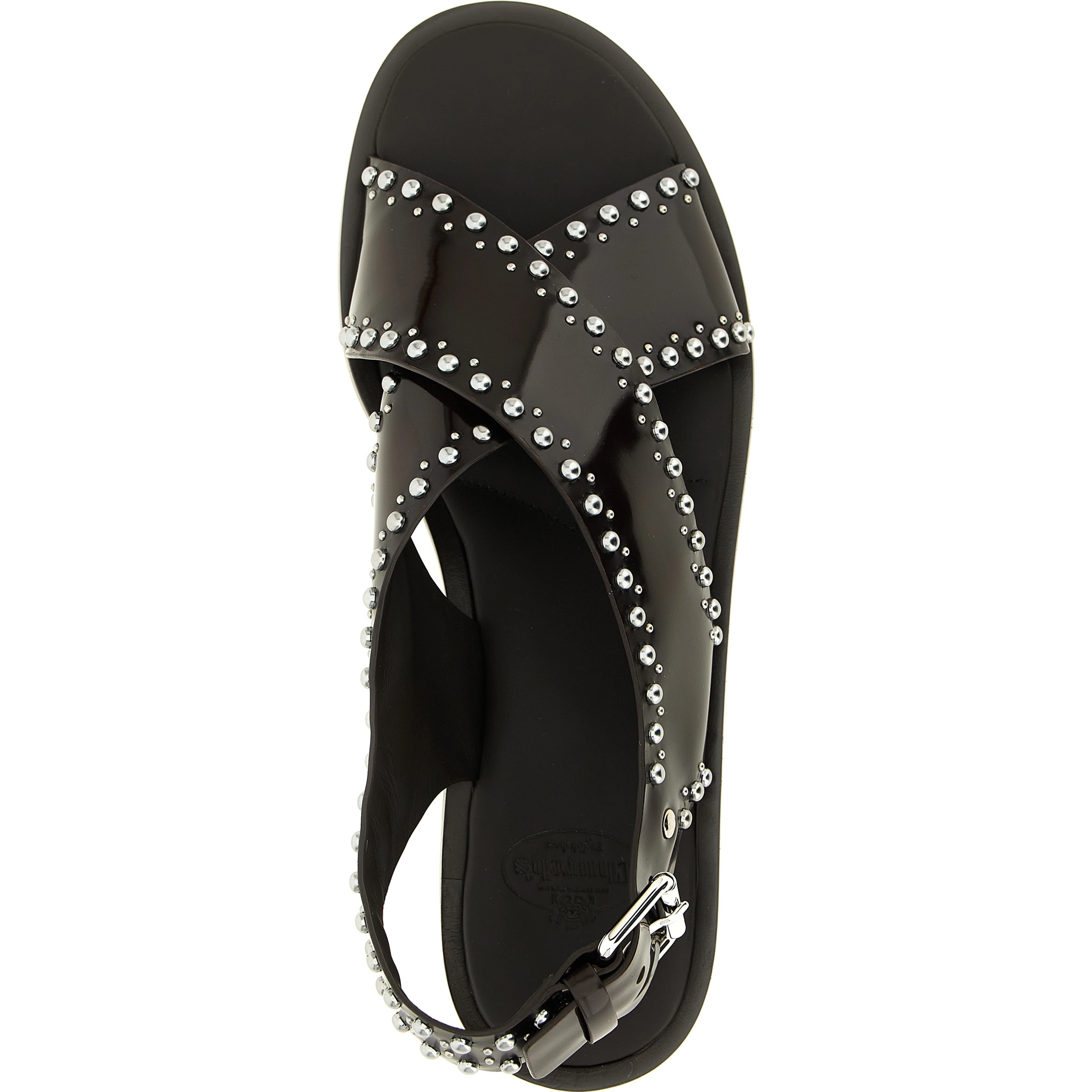 Brown Calfskin Flat Sandals