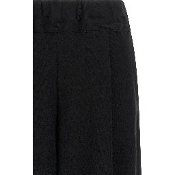 Black Cotton Casual Pants