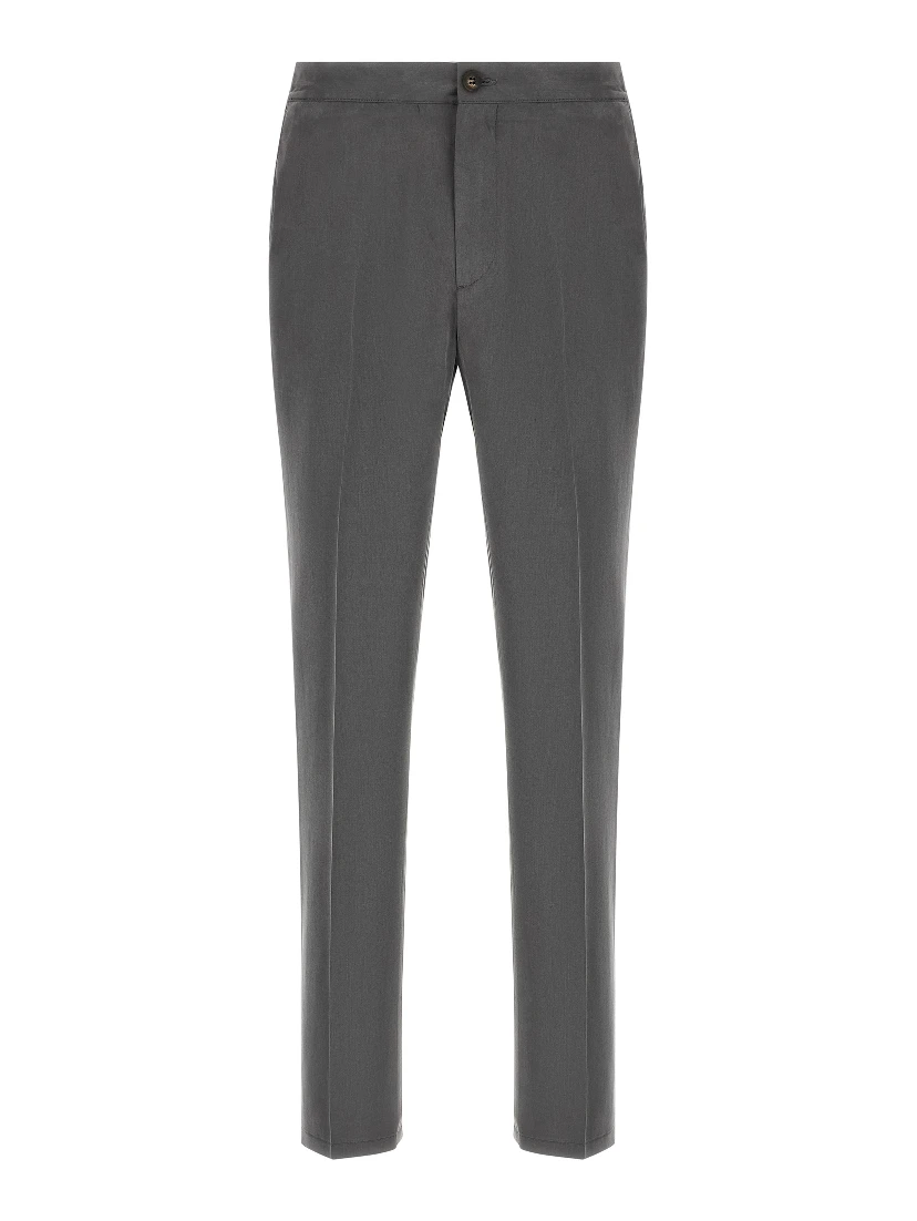 Gray Lyocell Casual Pants