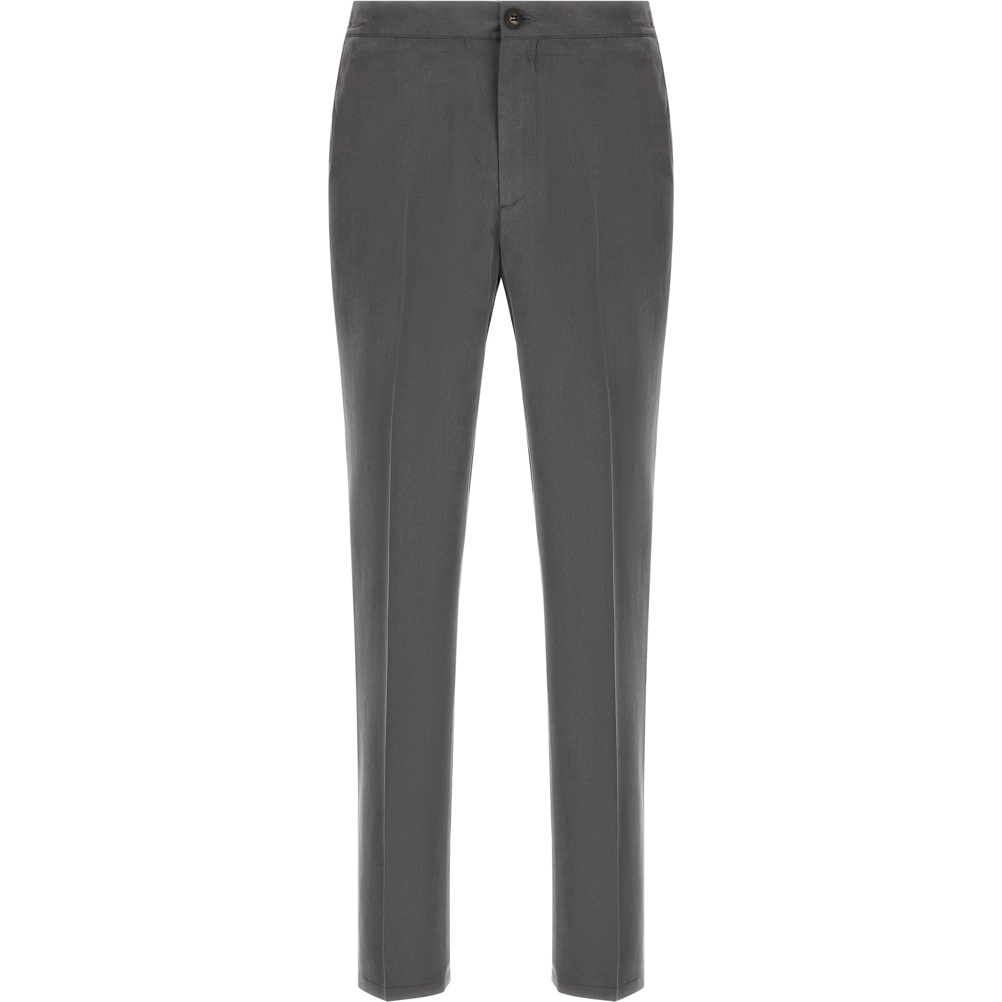 Gray Lyocell Casual Pants