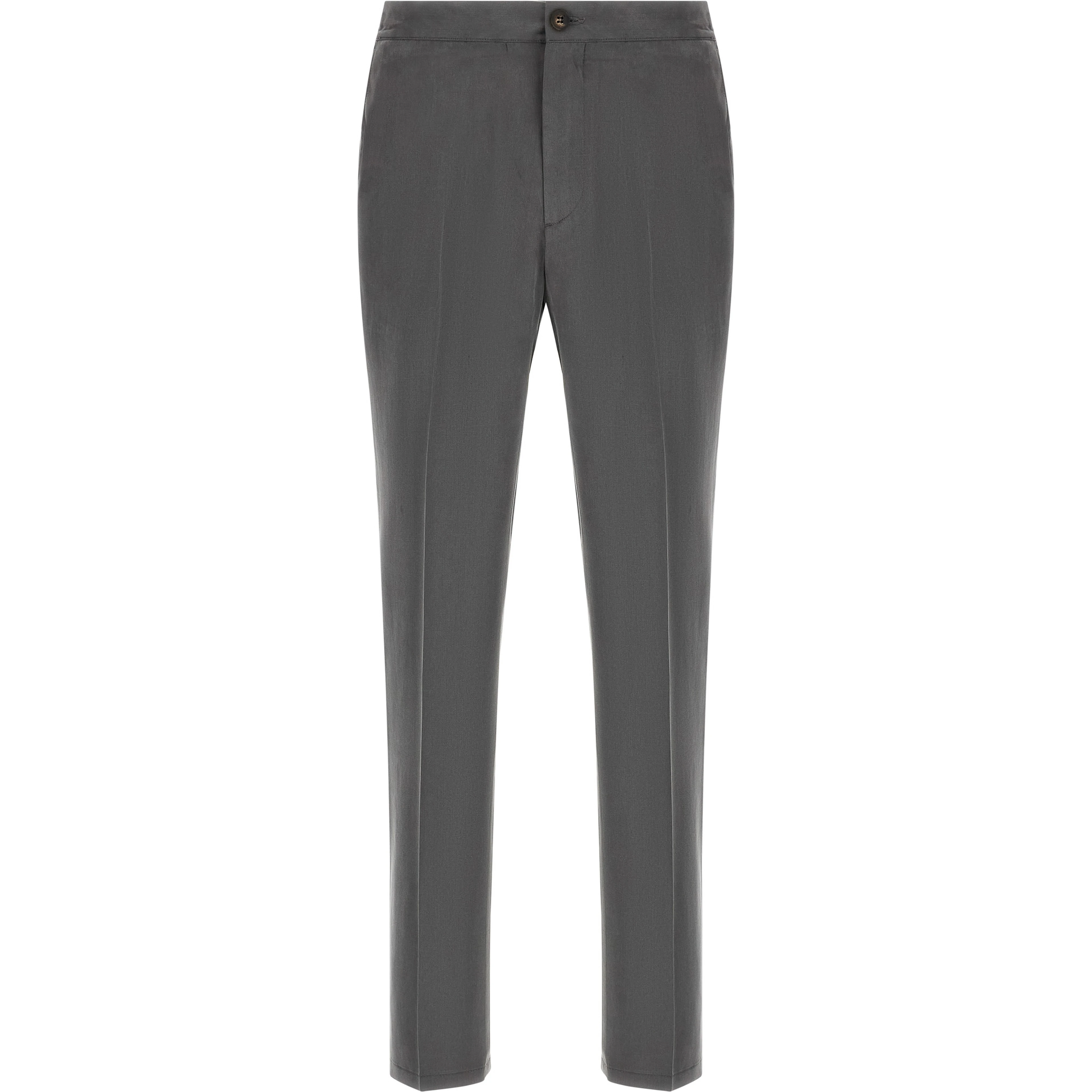 Gray Lyocell Casual Pants
