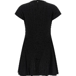 Black Viscose Short Dress
