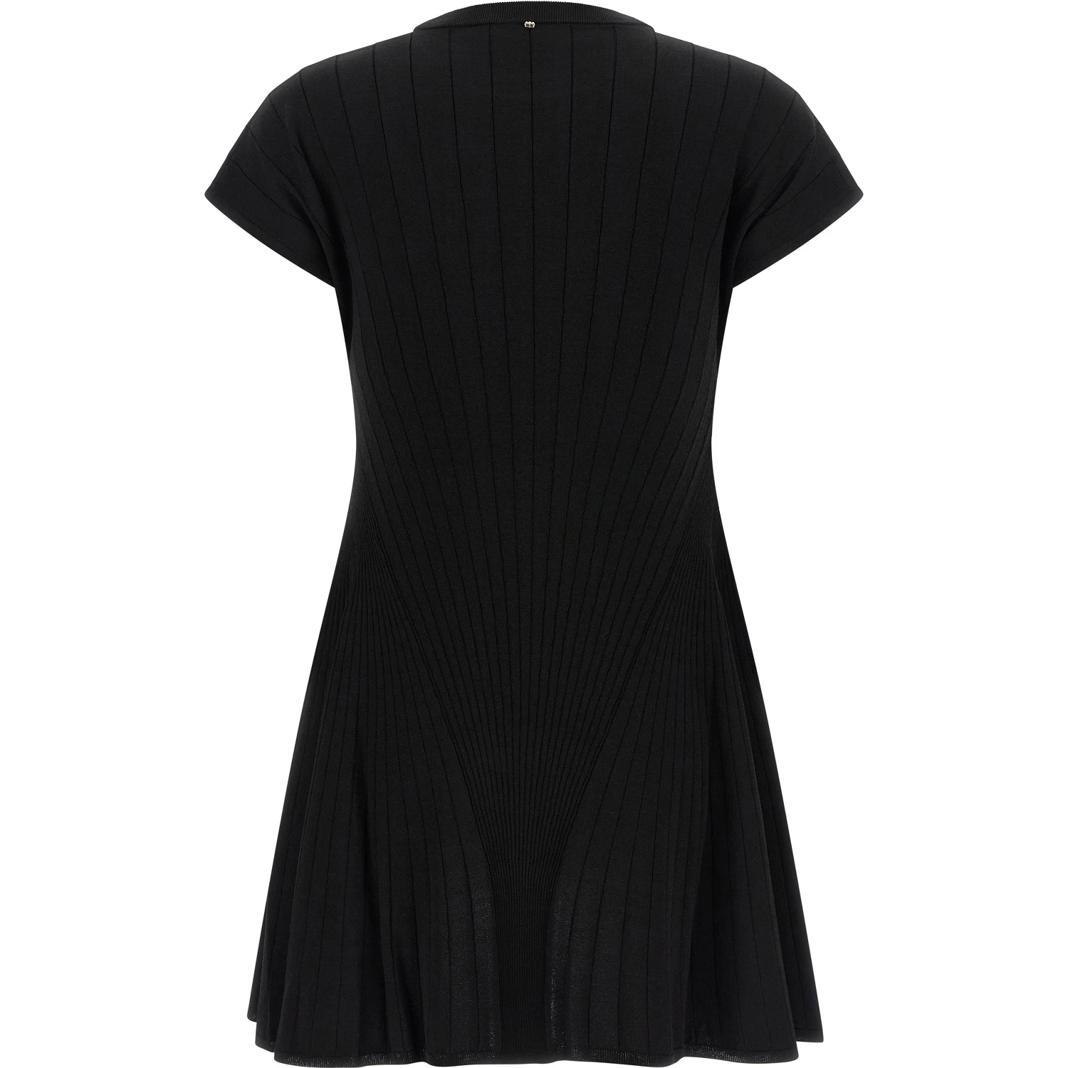 Black Viscose Short Dress