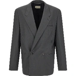 Gray Polyester Blazer