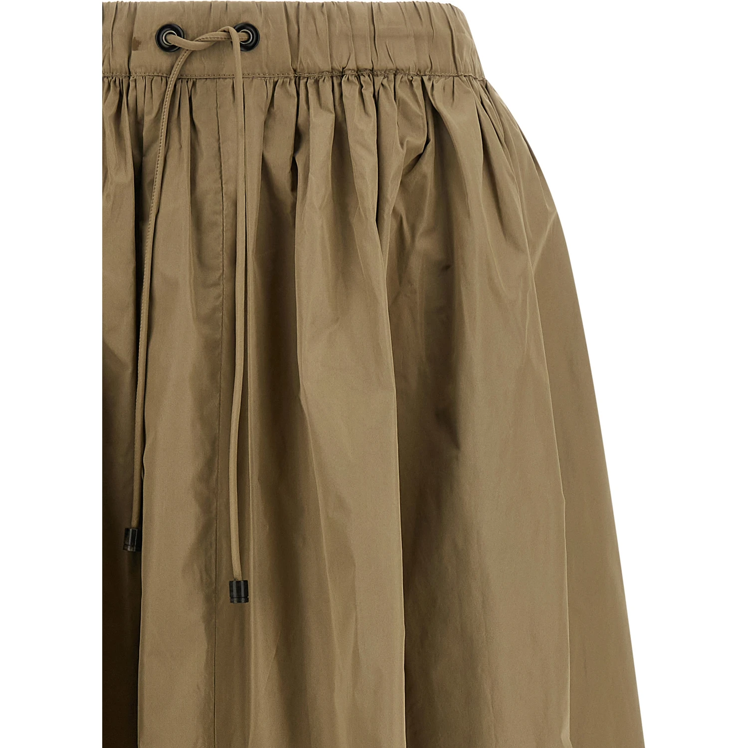 Bicolor Polyester Midi Skirt