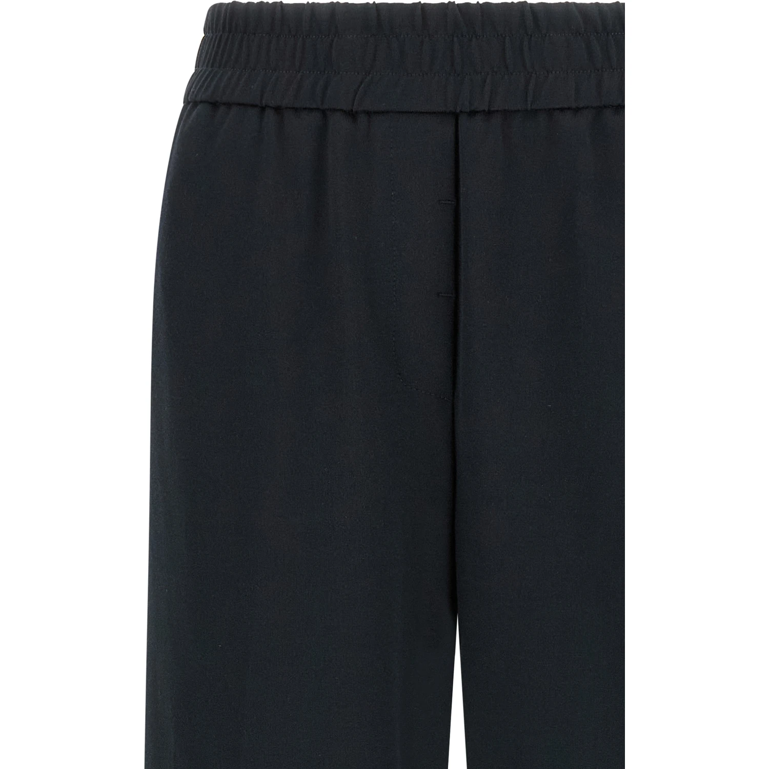 Blue Cotton Casual Pants