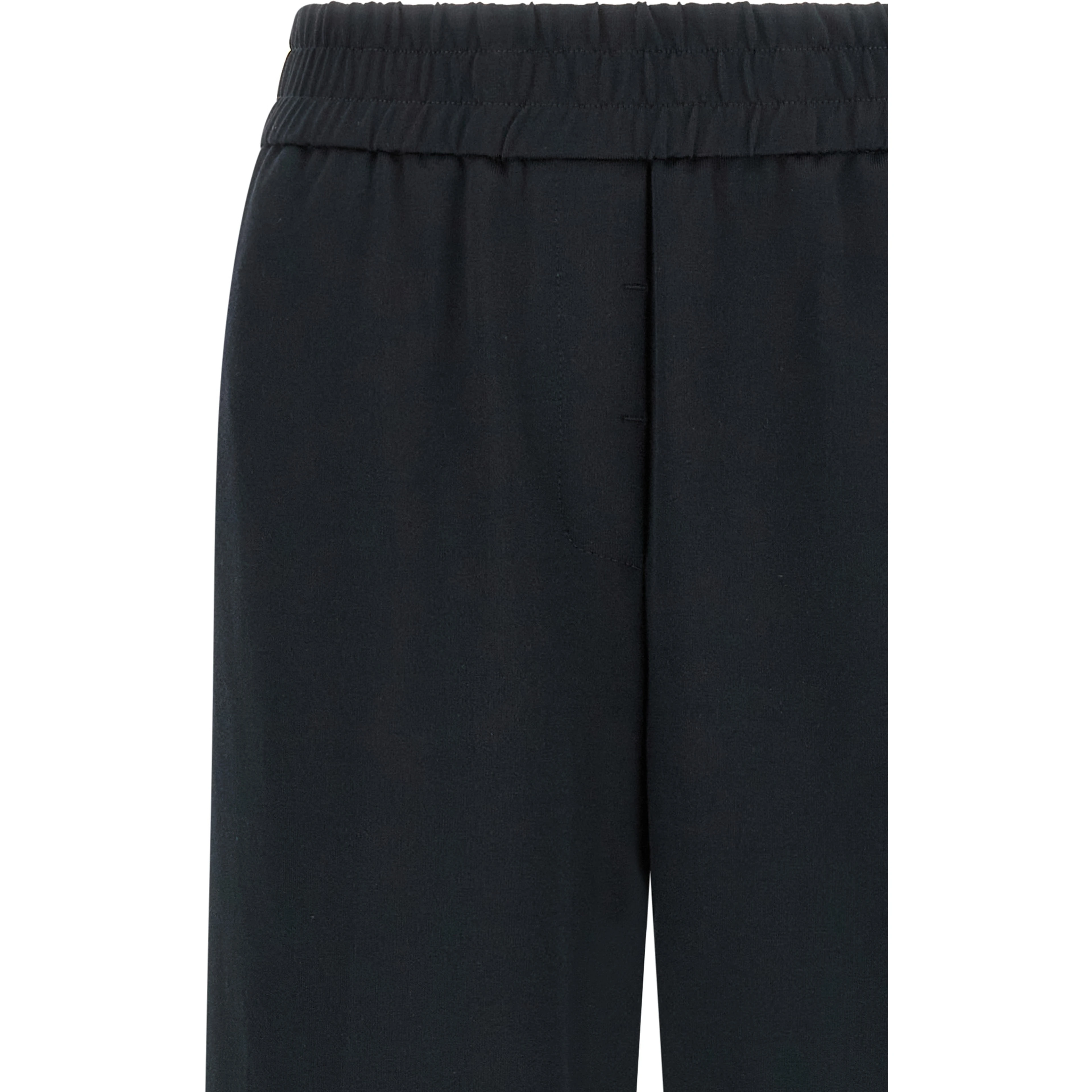 Blue Cotton Casual Pants