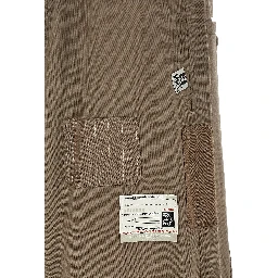 Beige Wool Casual Pants